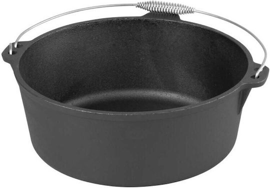 Mercaton Cast Iron Pot Stainless Steel Handle 10 L 34×14 Cm Black