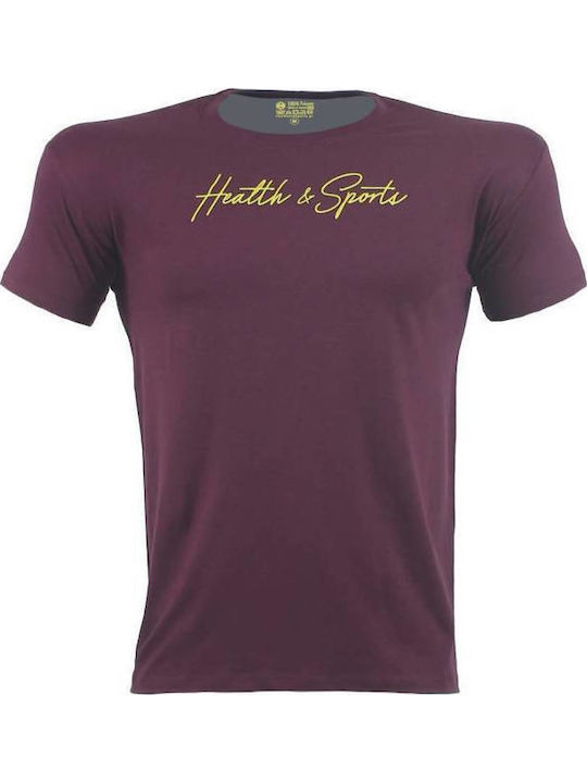 T-shirt Μπορντό, Κίτρινο