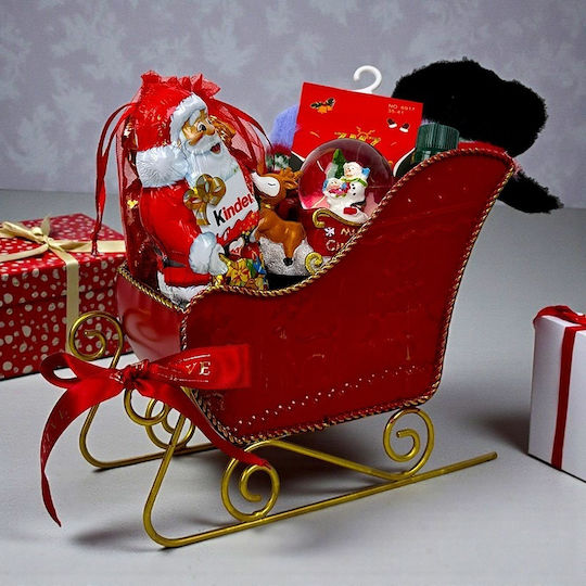Pachet De Bucurie De Crăciun Sanie Decorativă Umplută Cu Bomboane Ornament Decorativ Șosete Tematice Uleiuri Parfumate Aroma Land Moș Crăciun Kinder