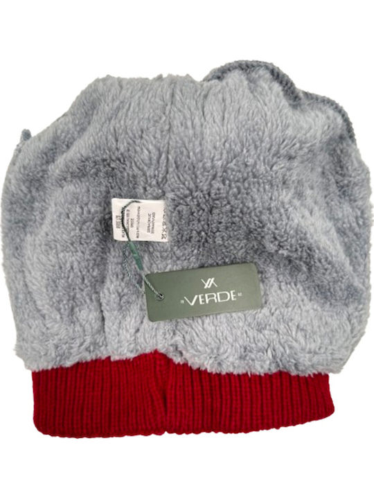 Set with Beanie Knitted in Blue color