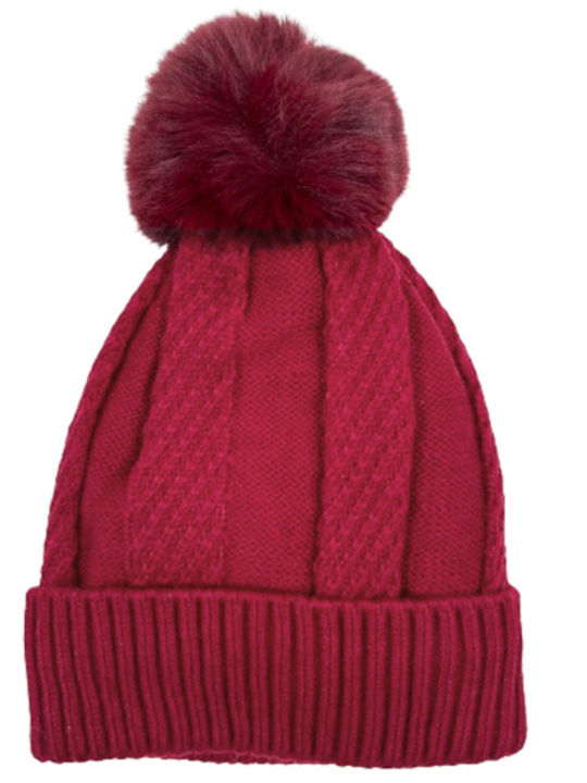 Set with Beanie Knitted in Blue color