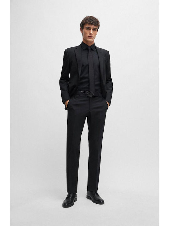 Long-sleeved Cotton Shirt Black