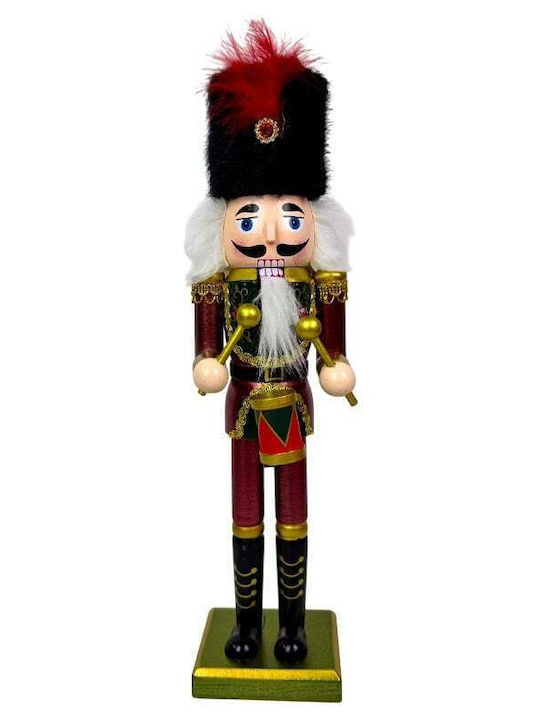 Velve Nutcracker de Crăciun Lemn Roșu