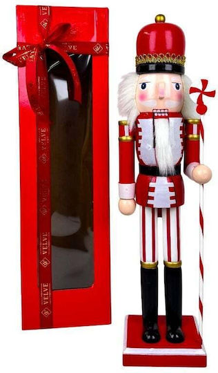 Velve Nutcracker de Crăciun Lemn Roșu