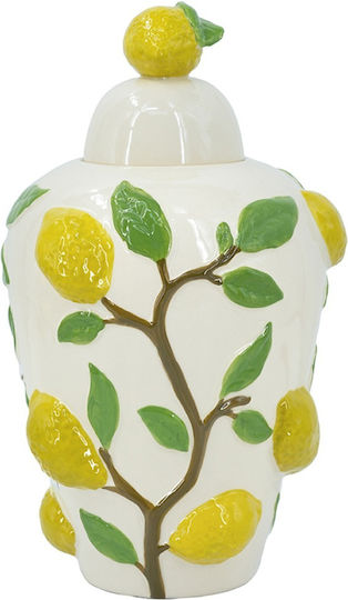 Artekko Βάζο Κεραμικό Lemon Κίτρινο Φ22xΥ37.5cm