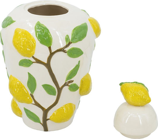 Artekko Decorative Vase Lemon Yellow 22x22x37.5cm