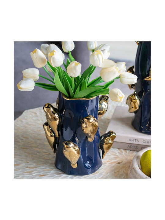 Artekko Decorative Vase Bird Blue 22x22x24.3cm