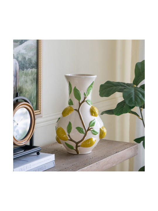 Artekko Vază Decorativă Ceramică Lemon Galben 22.7x22.7x34.5cm 1buc