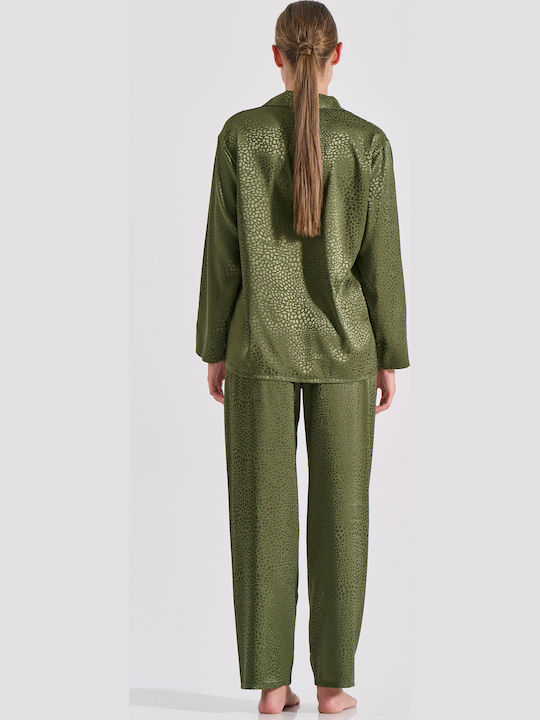 Milena by Paris Winter Women's Pyjama Set Olive