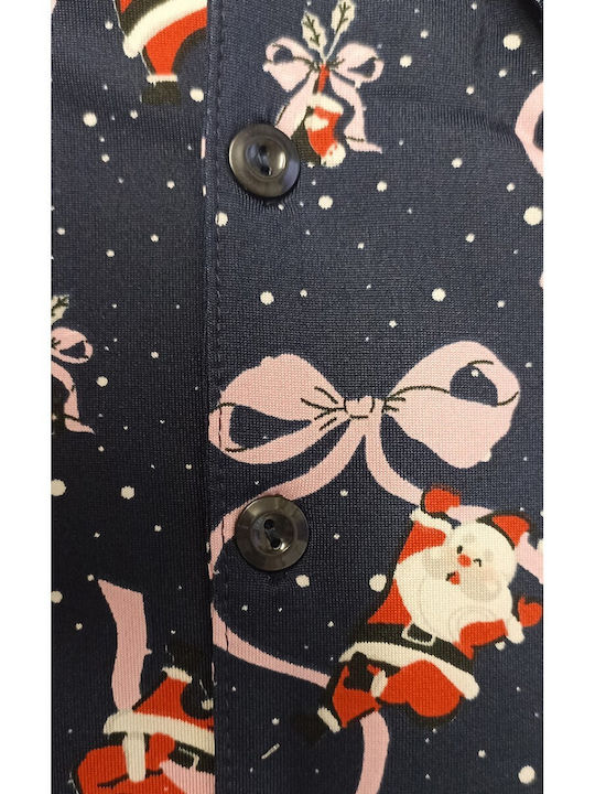 Miss Lale Winter Women's Cotton Pyjama Set Dark Blue