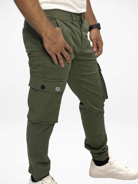 Trousers Cargo Elastic in Regular Fit Khaki