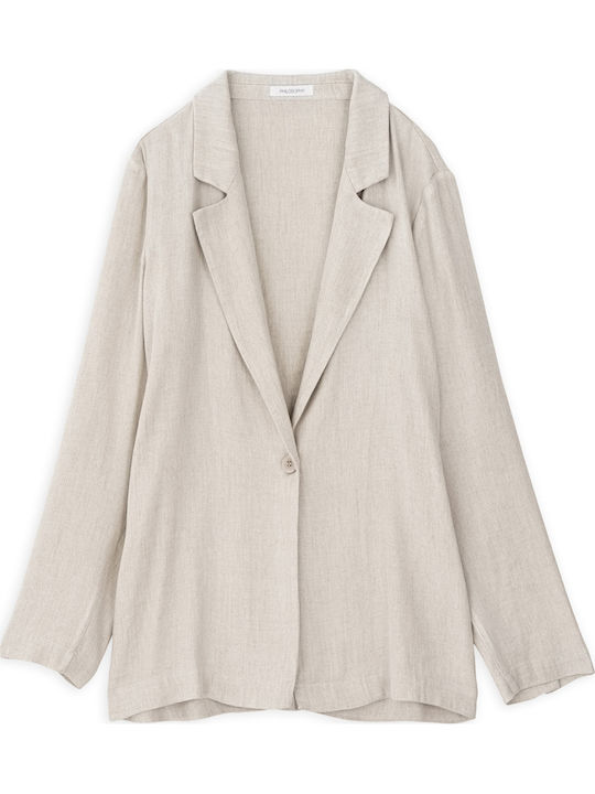 Philosophy Wear Blazer pentru femei Sacou Sand