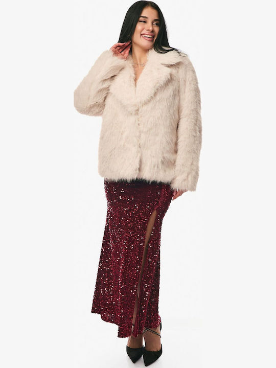 Women's Short Fur Ecru