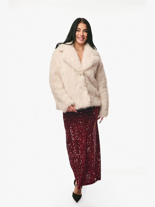 Women's Short Fur Ecru