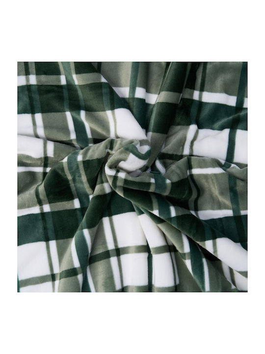 Heinner Κουβέρτα Fleece Διπλή 200x220εκ. Πράσινη HR-BLKSHP220-GREEN