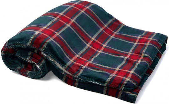 Heinner Κουβέρτα Fleece Διπλή 200x220εκ. Καρό HR-BLKSHP220-SQR