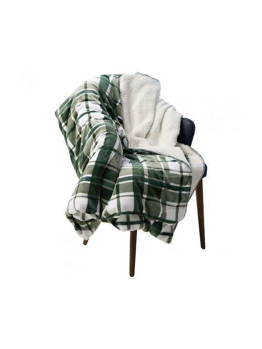 Heinner Κουβέρτα Fleece Διπλή 200x220εκ. Πράσινη HR-BLKSHP220-GREEN