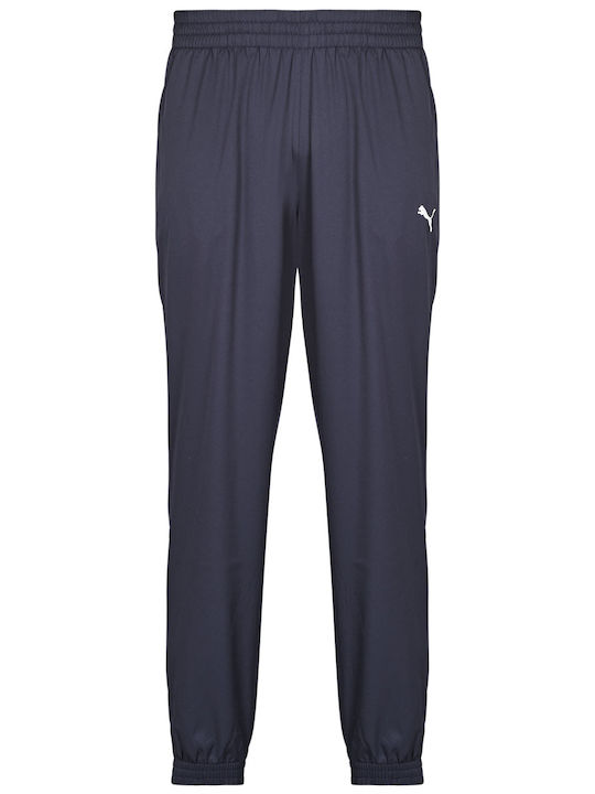 Pants Sweatpants Glossy with Elastic Navy Blue