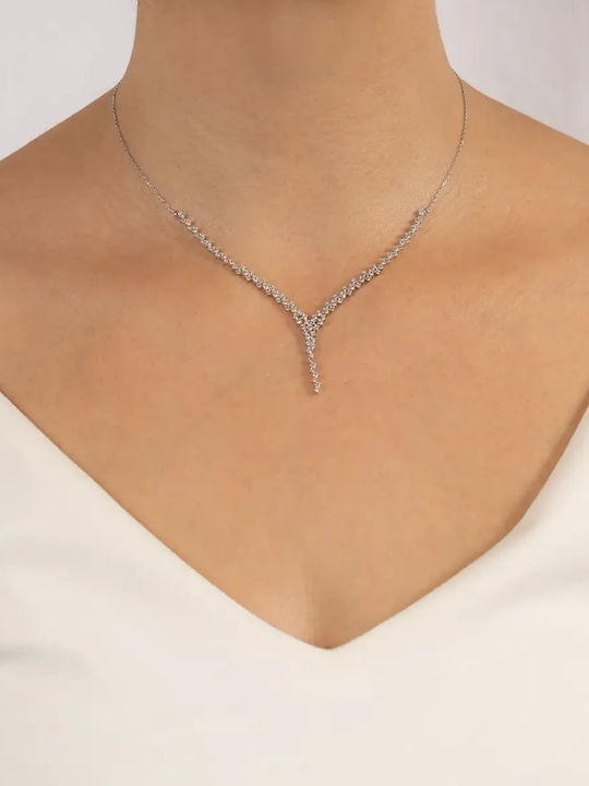 Halskette Riviera aus Gold 14K mit Zirkon