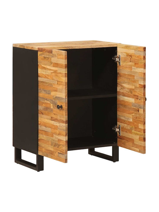 Sideboard made of Wood & Metal with Drawers Coffee 60x33.5x75cm
