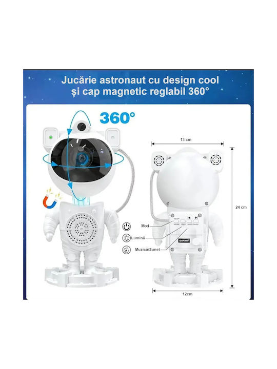 Rotativ Lampă de proiecție pentru copii Alb