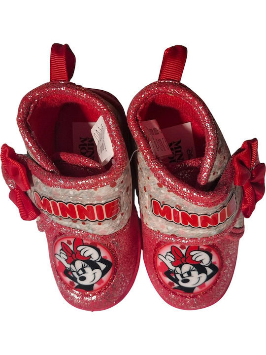 Disney Παντόφλες Μποτάκια Κόκκινες Minnie