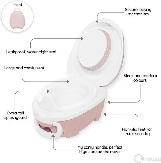 My Carry Potty Φορητό Γιο Γιο Ροζ έως 50kg