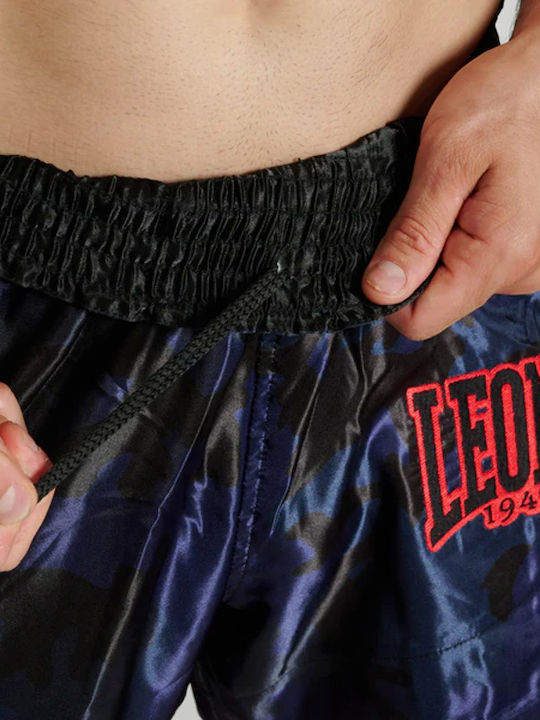 Pantaloni De Box Kick-Thai Albastru Camuflaj Leone