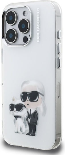 Karl Lagerfeld Iml Aquarelle Umschlag Rückseite Kunststoff / Silikon Weiß (iPhone 17 Pro / iPhone 16 Pro)