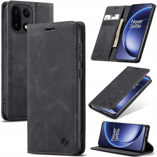 Spacecase Wallet Δερμάτινο / Σιλικόνης Μαύρο (OnePlus 15)