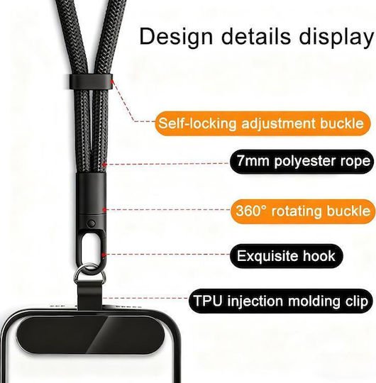 Adjustable Mobile Phone Wrist Cord Xdcase Flange Dark Purple