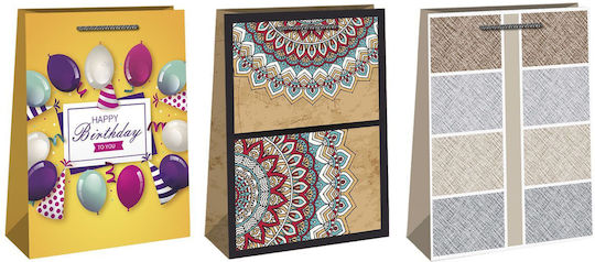 Justnote Papier Geschenkverpackung für Geschenk 17x8x23cm 12 Stück Verschiedene Designs oder Farben