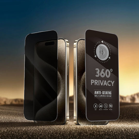 TelForceOne Privacy Tempered Glass (iPhone 17e / 16e / 14 / 13 / 13 ProXiaomi 14 ProRealme 14 Pro)