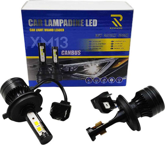 Rchang Car Lamps H4 Canbus LED 6000K Cold White 12-24V 30W 2 Pieces