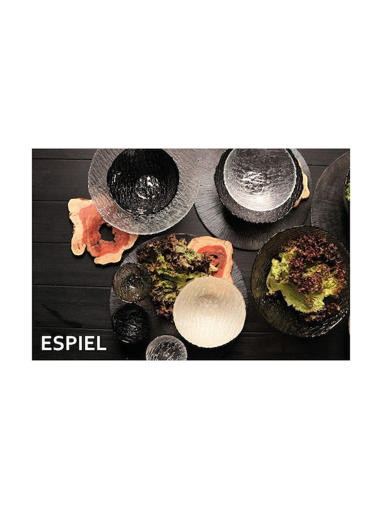 Espiel Ramos Dip Serving Bowl Round Glass Charcoal with Diameter 8cm