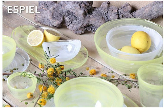 Espiel Atlas Dip Serving Bowl Round Glass Yellow with Diameter 7cm 6pcs