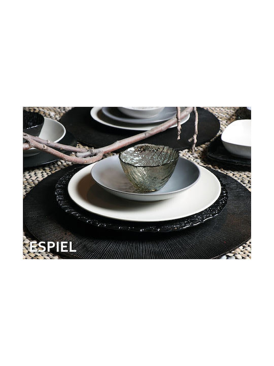 Espiel Ramos Dip Serving Bowl Round Glass Charcoal with Diameter 8cm