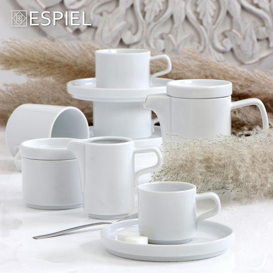 Espiel Good Mood Dip-Schüssel Rund Keramik White mit Durchmesser 8cm