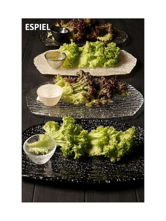 Espiel Ramos Dip Serving Bowl Round Glass Charcoal with Diameter 8cm