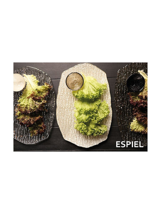 Espiel Ramos Dip Serving Bowl Round Glass Charcoal with Diameter 8cm