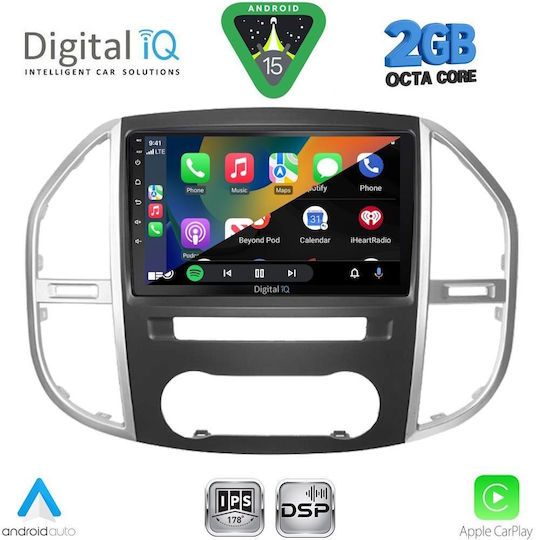 Digital IQ Car Audio System for Mercedes-Benz Vito / Viano 2015 (Bluetooth/USB/AUX/WiFi/GPS/Apple-Carplay/Android-Auto) with Touch Screen 10"