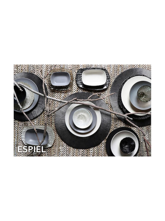 Espiel Ramos Dip Serving Bowl Round Glass Charcoal with Diameter 8cm