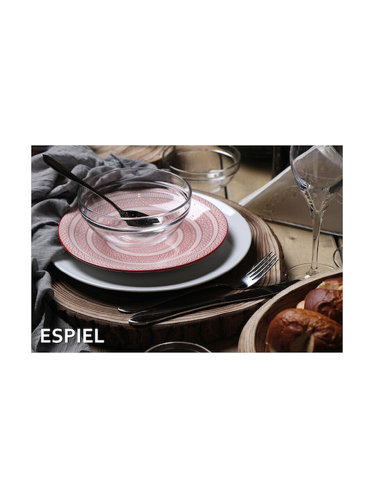 Espiel Chef Serving Bowl Round Glass Transparent with Diameter 10.5cm 24pcs