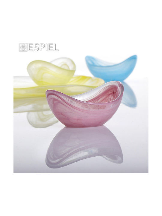 Espiel Atlas Serving Bowl Oval Glass Yellow 10x8cm 6pcs