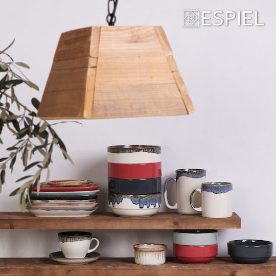 Espiel Essentials Serving Bowl Round Ceramic Blue with Diameter 14cm