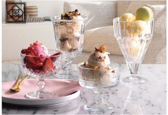Espiel Elysia Ice Cream Serving Bowl Round Glass Transparent with Diameter 10cm