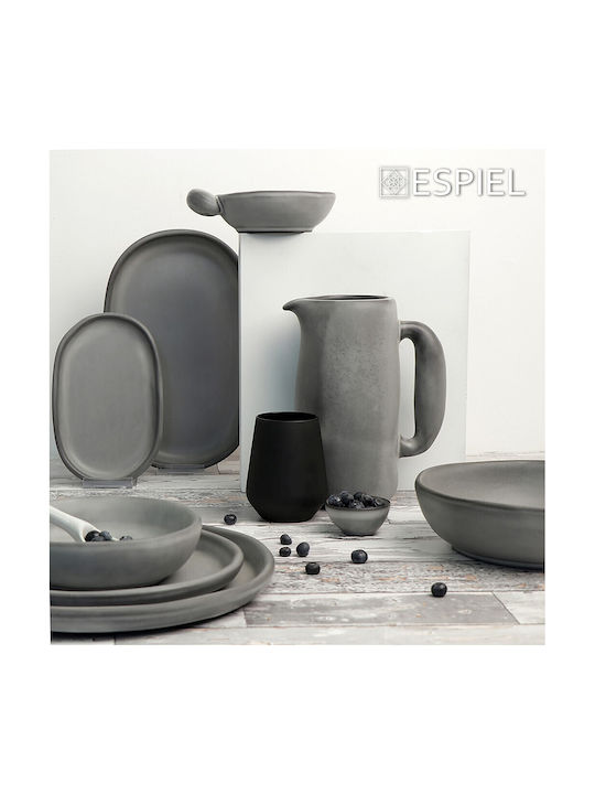 Espiel Canyon Dip Serving Bowl Round Ceramic Gray with Diameter 6.5cm