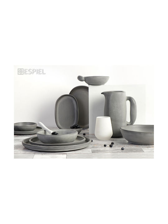 Espiel Canyon Dip Serving Bowl Round Ceramic Gray with Diameter 6.5cm