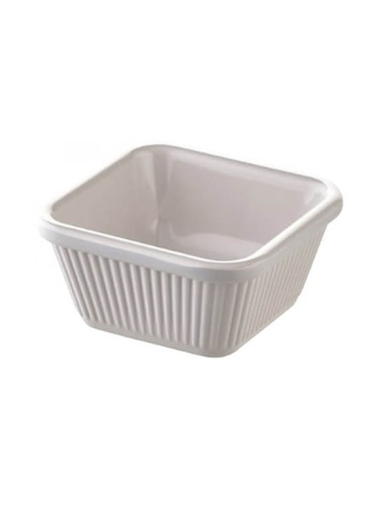 Ready Bol de Servire Pătrat din Melamină Alb Ready Bol de Servire Pătrat din Melamină Alb