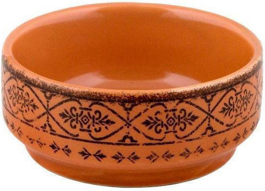 Max Home Serving Bowl Round Ceramic Orange with Diameter 6.5cm